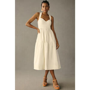 Anthropologie x Forever That Girl - Off-white Sleeveless Midi Denim Dress, MP